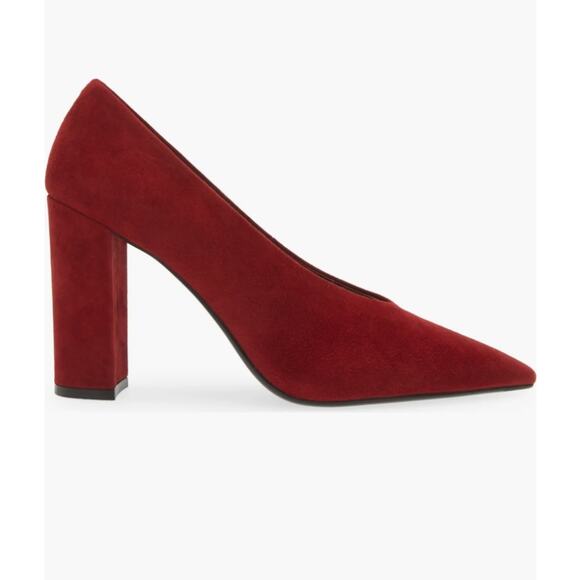 Jeffrey Campbell Potent Pointed Toe Pumps Suede Heels - Picture 3 of 9